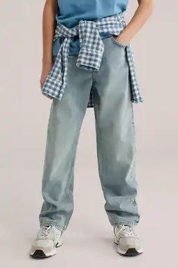 Wehkamp WE Fashion Blue Ridge loose fit jeans baggy jeans light blue denim aanbieding