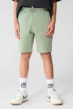 Wehkamp Shoeby regularwaist sweatshort lichtgroen aanbieding