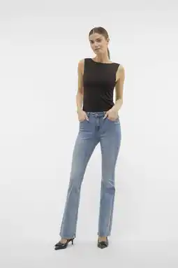 Wehkamp VERO MODA flared jeans VMFLASH light blue denim aanbieding