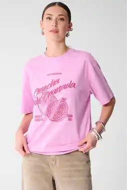 Wehkamp Shoeby T-shirt met print - roze aanbieding