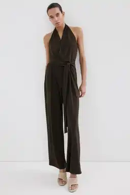 Wehkamp Mango jumpsuit bruin aanbieding