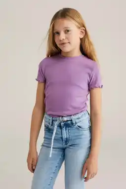 Wehkamp WE Fashion T-shirt rib gebreid aanbieding