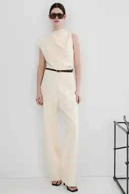 Wehkamp Mango Aansluitend jumpsuit ecru aanbieding