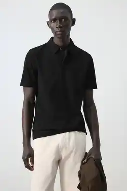Wehkamp Mango Man slim polo zwart aanbieding