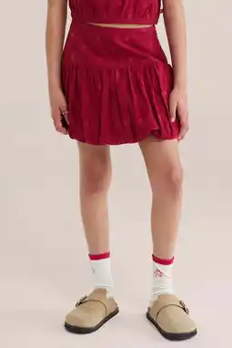 Wehkamp WE Fashion ballonrok met stippen rood aanbieding