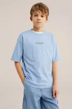Wehkamp WE Fashion Blue Ridge T-shirt lichtblauw aanbieding