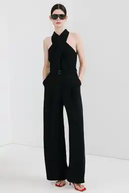 Wehkamp Mango Aansluitend jumpsuit zwart aanbieding