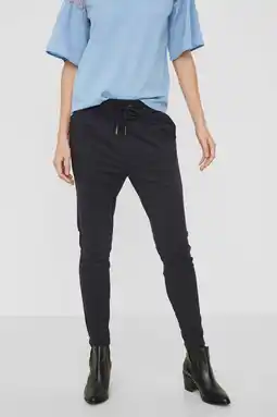 Wehkamp VERO MODA tapered fit broek Eva donkerblauw aanbieding