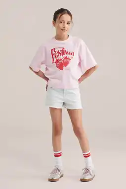 Wehkamp WE Fashion Blue Ridge slim short light blue denim aanbieding