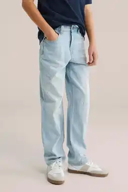 Wehkamp WE Fashion Blue Ridge straight leg jeans light blue denim aanbieding