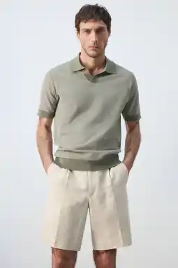 Wehkamp Mango Man regular polo groen aanbieding