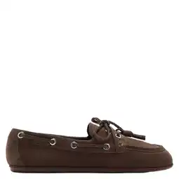 Wehkamp Mango suède bootschoenen donkerbruin aanbieding