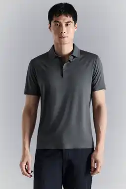 Wehkamp Mango Man slim polo grijs aanbieding