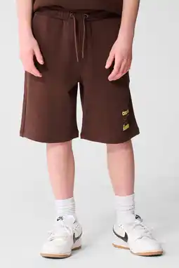 Wehkamp Shoeby regularwaist sweatshort donkerbruin aanbieding