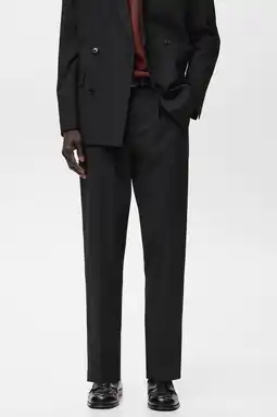 Wehkamp Mango Man regular pantalon zwart aanbieding