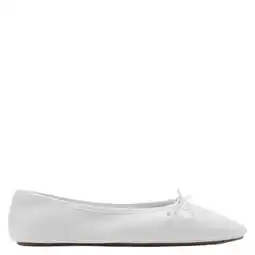 Wehkamp Mango leren ballerina's wit aanbieding