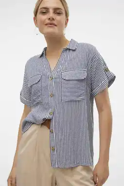Wehkamp VERO MODA blouse VMBUMPY zwart/wit aanbieding