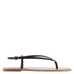 Wehkamp Mango leren sandalen - donkerrood aanbieding