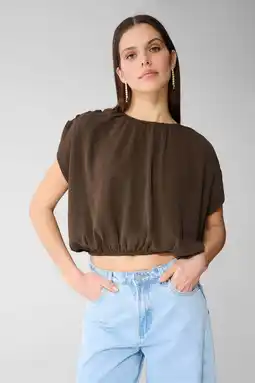 Wehkamp Shoeby cropped top bruin aanbieding