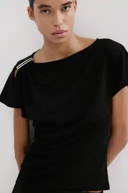 Wehkamp Mango T-shirt zwart aanbieding