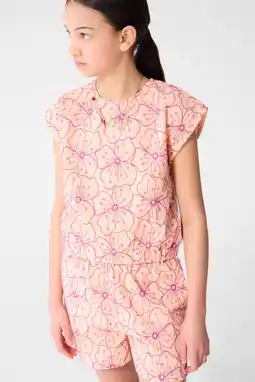 Wehkamp Shoeby gebloemde blousetop met borduursels - zalm aanbieding