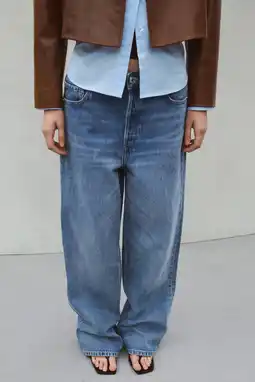 Wehkamp Mango lowwaist straight leg jeans light blue denim aanbieding