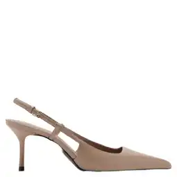 Wehkamp Mango lak slingback pumps naaldhak beigeroze aanbieding