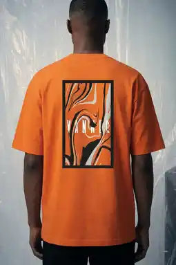 Wehkamp Vänner relaxed T-shirt met backprint oranje aanbieding