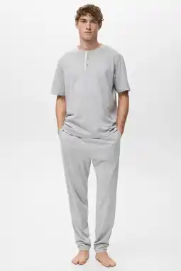 Wehkamp Mango Man pyjama grijs aanbieding