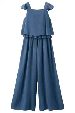 Wehkamp Mango Kids jumpsuit donkerblauw aanbieding
