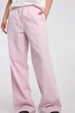 Wehkamp America Today wide leg lowwaist broek lichtroze aanbieding