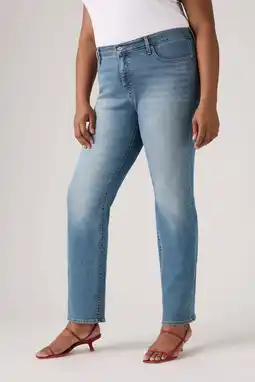 Wehkamp Levi's Plus 314 shaping straight leg jeans medium blue denim aanbieding