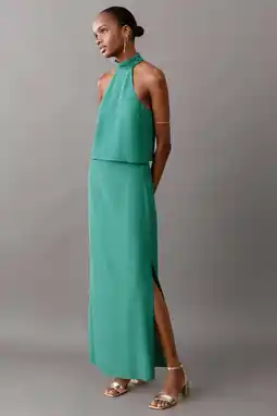 Wehkamp MANGO TEEN maxi rok groen aanbieding
