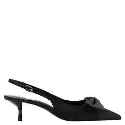 Wehkamp Mango satijnen slingback pumps zwart aanbieding