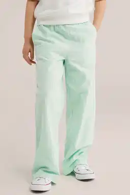 Wehkamp WE Fashion straight casual broek mintgroen aanbieding