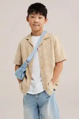 Wehkamp WE Fashion gebloemd casual overhemd zand aanbieding