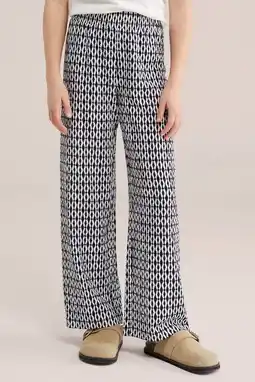 Wehkamp WE Fashion palazzo broek donkerblauw aanbieding