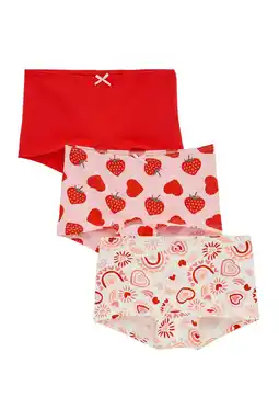 Wehkamp WE Fashion hipster - roze/rood (set van 3) aanbieding