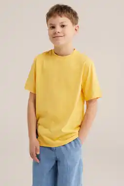 Wehkamp WE Fashion T-shirt met backprint geel aanbieding