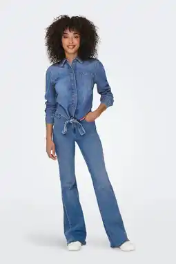 Wehkamp ONLY high waist flared jeans ONLHENNI light blue denim aanbieding