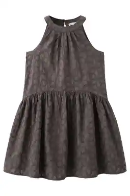 Wehkamp Mango Kids halterjurk donkerbruin aanbieding