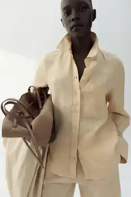 Wehkamp Mango blouse linnen lichtgeel aanbieding