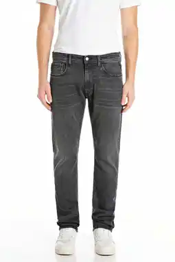 Wehkamp REPLAY ROCCO relaxed straight leg jeans dark grey aanbieding