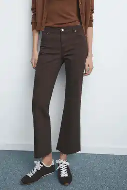 Wehkamp Mango flared jeans donkerbruin aanbieding