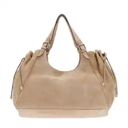Wehkamp Manfield suède schoudertas beige aanbieding