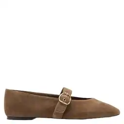 Wehkamp Mango suède ballerina's camel aanbieding