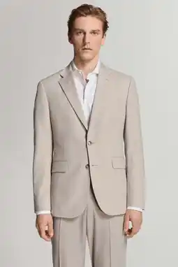 Wehkamp Mango Man colbert beige aanbieding
