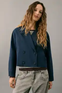 Wehkamp MANGO TEEN trenchcoat blauw aanbieding