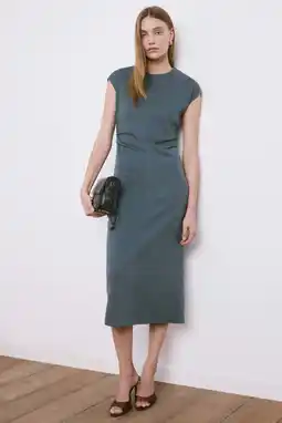 Wehkamp Mango midi jurk grijsblauw aanbieding