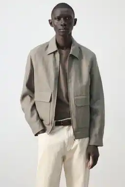 Wehkamp Mango Man jack met linnen taupe aanbieding